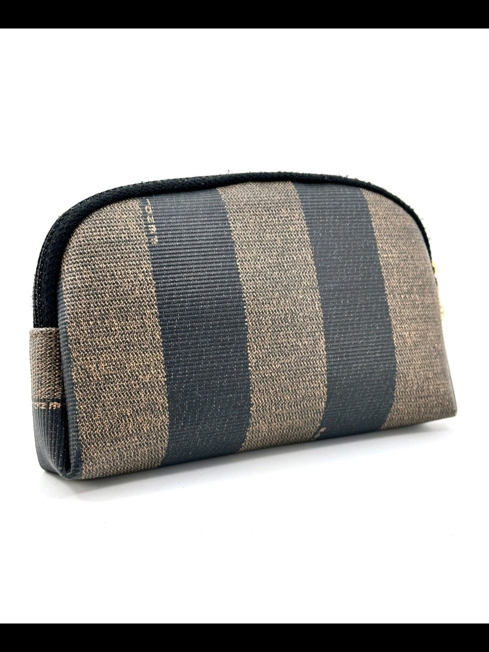 Fendi Vintage Pequin PVC Brown Pouch **Authentic - Picture 3 of 16